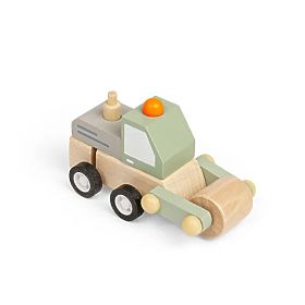 Bigjigs Toys Natiahnuteľné stavebné autíčko Valec, Bigjigs Toys