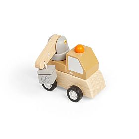 Bigjigs Toys Natiahnuteľné stavebné autíčko Žeriav, Bigjigs Toys
