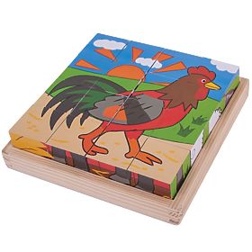 Bigjigs Toys Obrázkové kocky farma, Bigjigs Toys