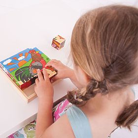 Bigjigs Toys Obrázkové kocky farma, Bigjigs Toys