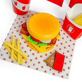 Bigjigs Toys Sada Burger a hranolky, Bigjigs Toys
