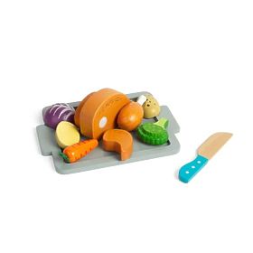 Bigjigs Toys Sada Pečené kura so zeleninou, Bigjigs Toys