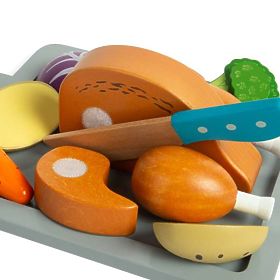 Bigjigs Toys Sada Pečené kura so zeleninou