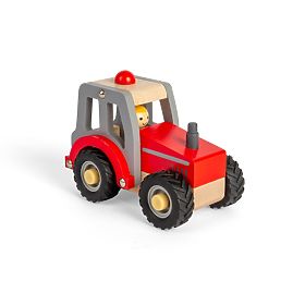 Bigjigs Toys Traktor červený, Bigjigs Toys