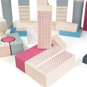 Bigjigs Toys Vedro s kockami 50 ks