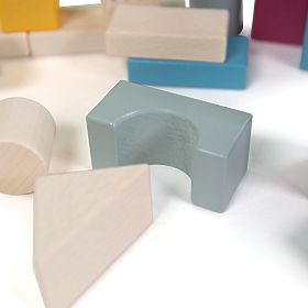 Bigjigs Toys Vedro s kockami 50 ks, Bigjigs Toys