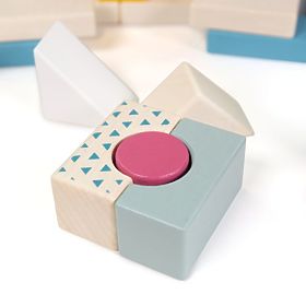 Bigjigs Toys Vedro s kockami 50 ks, Bigjigs Toys