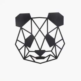 Drevený geometrický obraz - Panda - rôzne farby, Elka Design