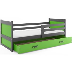 Detská posteľ Rocky - šedo-zelená, BMS