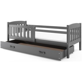 Detská posteľ EXCLUSIVE - šedá so šedým detailom, BMS