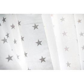 Detské závesy - biele so šedými hviezdičkami 19, Dom-Dekor
