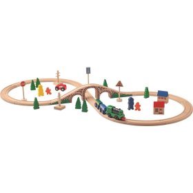 Drevená vláčkodráha s lokomotívou, Woodyland Woody