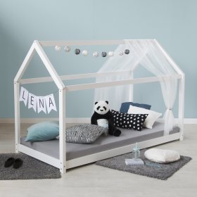 Detská posteľ domček Lena - biela, Homestyle4u