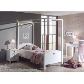 Detská posteľ Amori s nebesami 200x90 cm, VIPACK FURNITURE