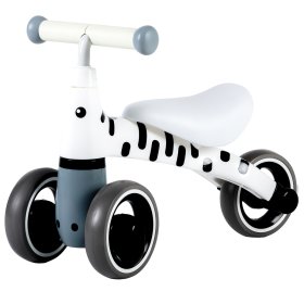 Odrážadlo Mini - biele s čiernymi prúžkami, EcoToys