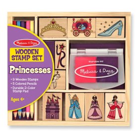 Melissa & Doug - sada drevených pečiatok Princezná, Melissa & Doug