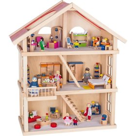Veľký drevený domček pre bábiky, Goki