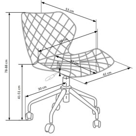 Študentská stolička Matrix - čierno-tyrkysová, Halmar