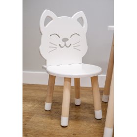 Detský stôl so stoličkami - Mačička - biely, Ourbaby
