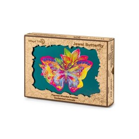 Farebné drevené puzzle - motýľ, Wood Trick