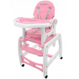 Jedálenská stolička Pinky 3v1, EcoToys