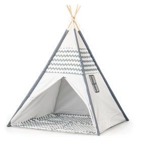 Detský stan Teepee - šedo-biela, EcoToys