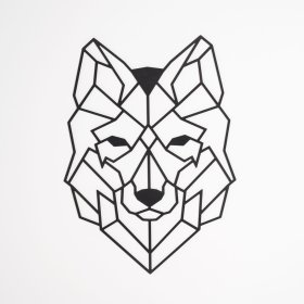 Drevený geometrický obraz - Vlk - rôzne farby, Elka Design