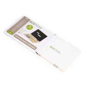 Drevený magnetický notebook biely, EcoToys