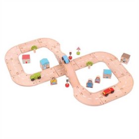 Bigjigs Rail Drevená autodráha osmička, Bigjigs Rail