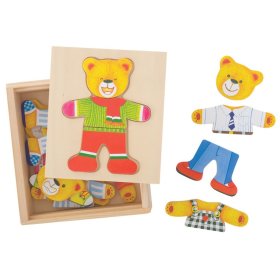 Bigjigs Toys Oblékací puzzle Pán medveď, Bigjigs Toys