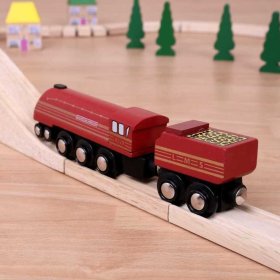 Bigjigs Rail replika lokomotívy Duchess of Hamilton + 3 koľaje, Bigjigs Rail