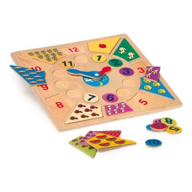 Small Foot Vkladacie výukové puzzle nauč sa hodiny, Small foot by Legler