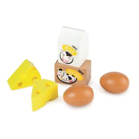 Tidlo Drevená debnička s mliečnymi výrobkami a vajcami, Tidlo