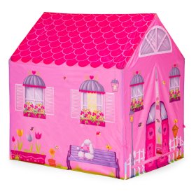 Detský stan s tunelom - ružový domček