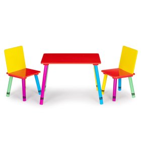 Set stolčeka a stoličiek - farby dúhy