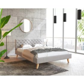 Čalúnená posteľ Kalifornia 140 x 200 cm - šedá, FDM