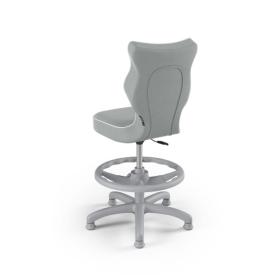 Detská ergonomická stolička k písaciemu stolu upravená na výšku 119-142 cm - šedá
