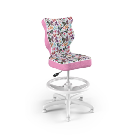 Detská ergonomická stolička k písaciemu stolu upravená na výšku 119-142 cm - motýle, ENTELO
