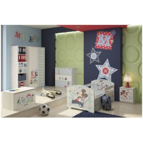Detský nočný stolík Mickey Mouse - dekor nórska borovica, BabyBoo, Mickey Mouse