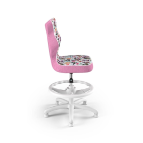 Detská ergonomická stolička k písaciemu stolu upravená na výšku 119-142 cm - motýle