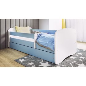 Detská posteľ so zábranou Ourbaby - modro-biela, All Meble