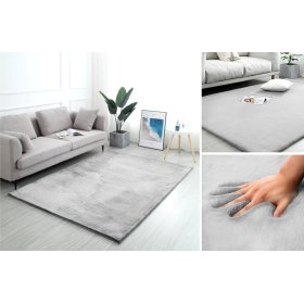 Hodvábny koberec Rabbit - svetlo šedý