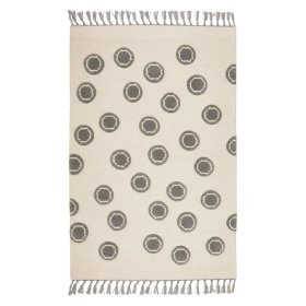 Detský koberec Ring - krémovo-šedý