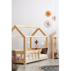 Detská posteľ domček so zábranou Mila Classic, ADEKO