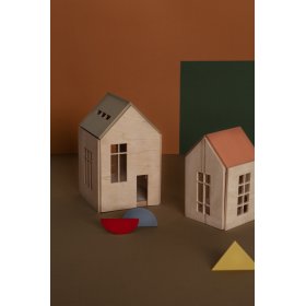 Magnetický Montessori drevený domček - khaki, OKT