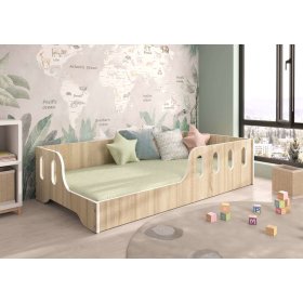 Detská Montessori posteľ Koko 140x70 cm - sonoma
