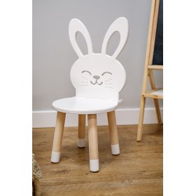 Detská stolička - Králik - biela