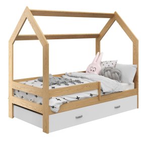 Domčeková posteľ Paula so zábranou 160 x 80 cm - borovica