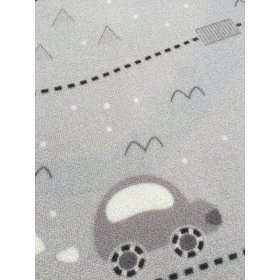 Detský koberec Mapa pokladov - strieborno-šedý, LIVONE