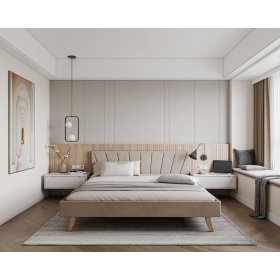 Čalúnená posteľ HEAVEN 120 x 200 cm - Krémová, FDM